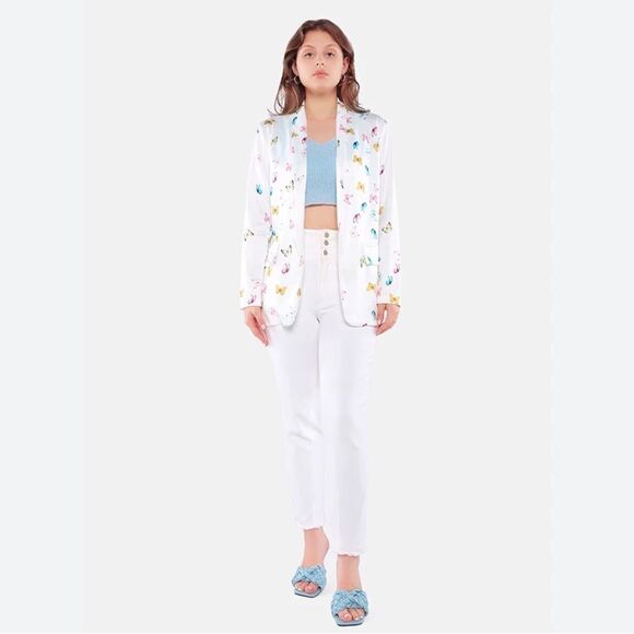 GORGEOUS One button, deep V butterfly 🦋 Blazer - Picture 1 of 7